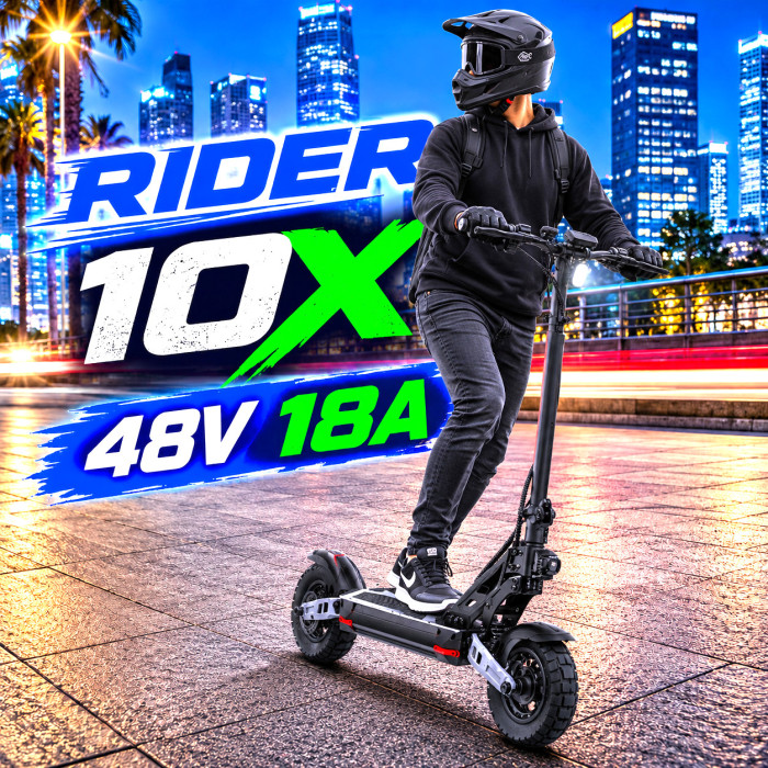 ⁦ריידר  10X/ סוללה 48V 18H מנוע 800W/מעצורי דיסק איכותיים⁩ – תמונה ⁦2⁩